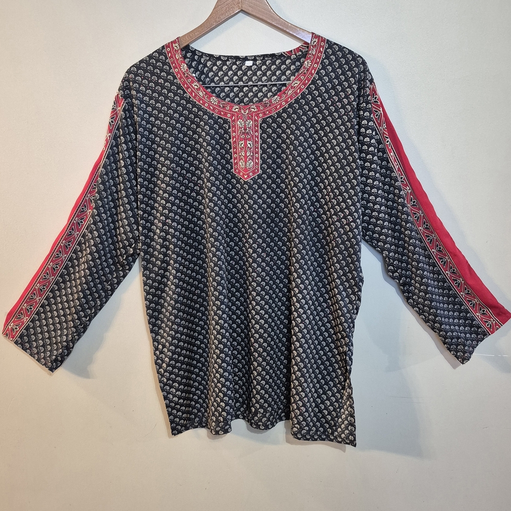 Cotton Ajrakh Kurta Indo-western